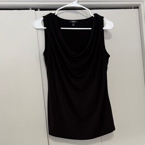 Premise Black Draped Tank Top